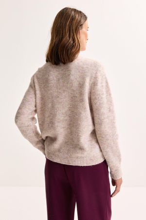 Cardigan - Geribde cardigan met alpaca