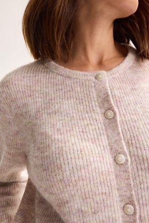 Cardigan - Geribde cardigan met alpaca