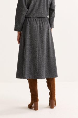Rokken - Wikkelrok in jersey tweed