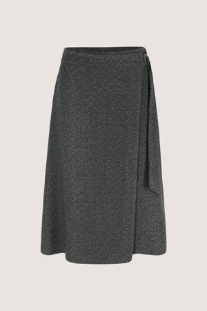 Rokken - Wikkelrok in jersey tweed