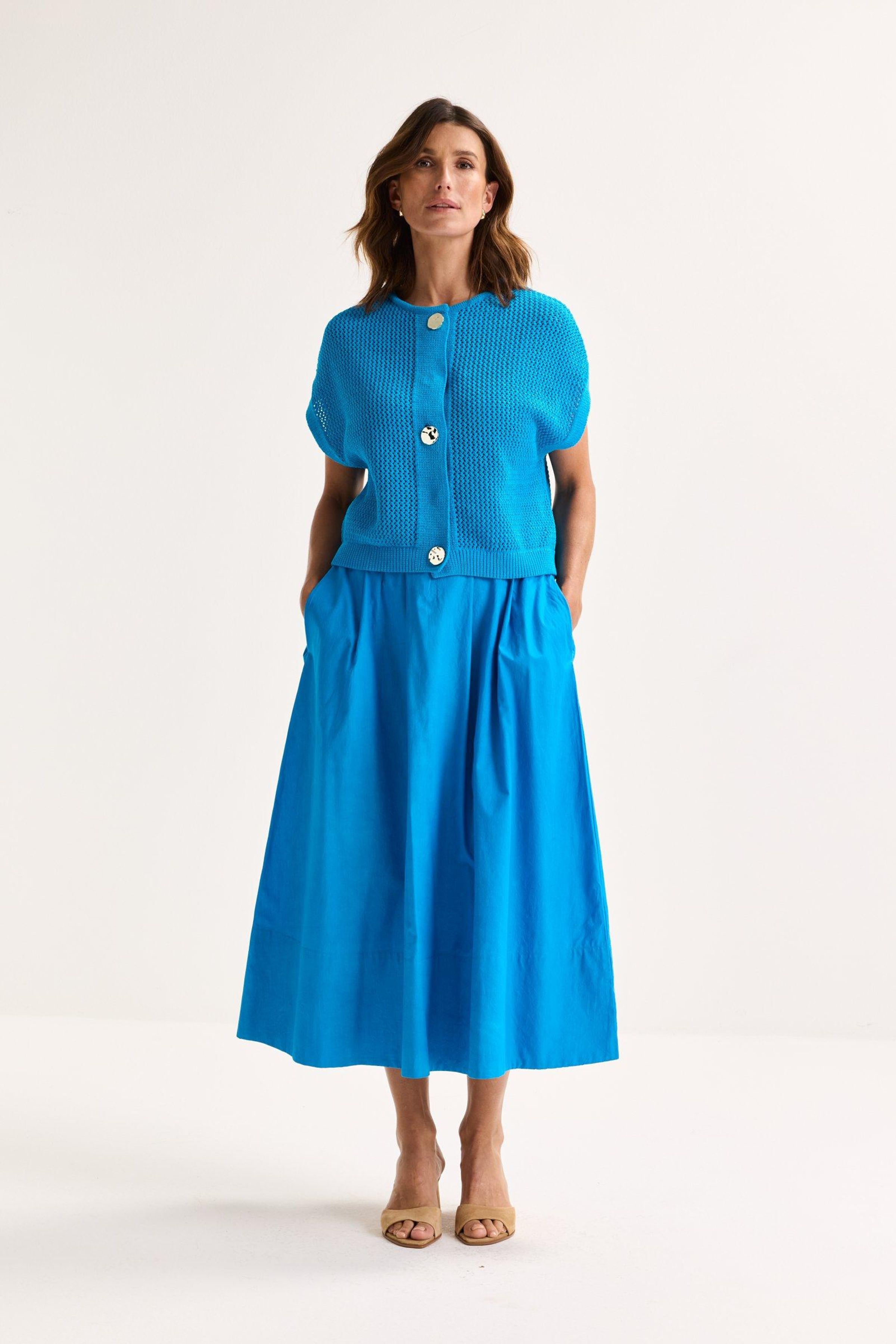 Wijde rok met elastische tailleband - may