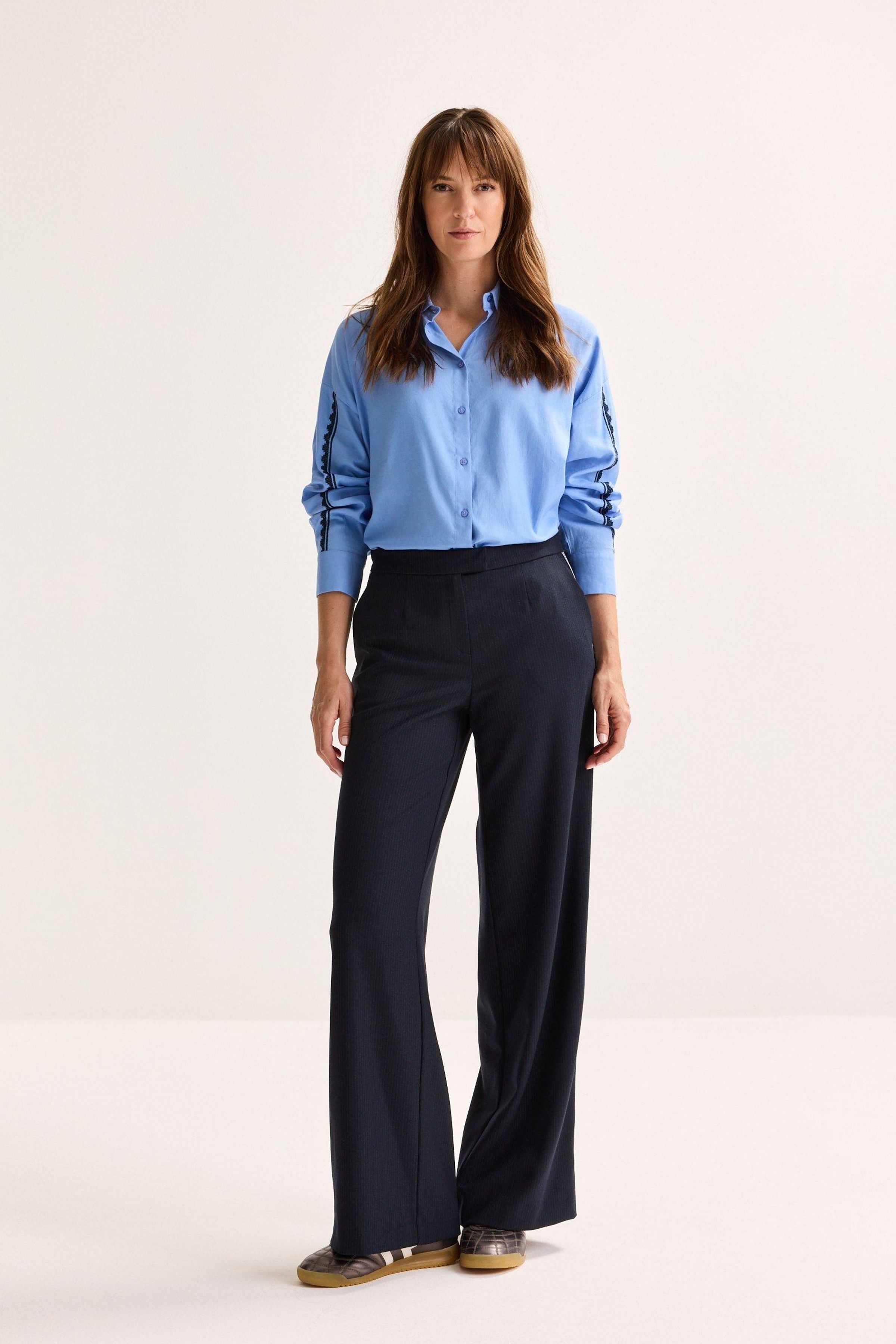 Gestreepte broek met bies - ame