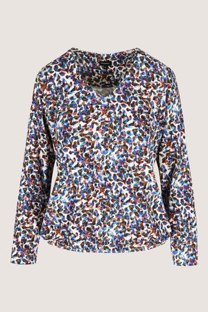 Hemden - Jersey V-halsblouse op elastiek
