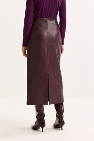 Rokken - Kokerrok in faux leer