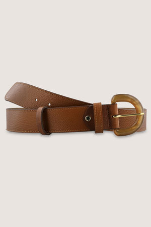 Accessoires pour b&eacute;b&eacute;s - Ceinture en cuir grain&eacute; boucle r&eacute;sine marbr&eacute;e