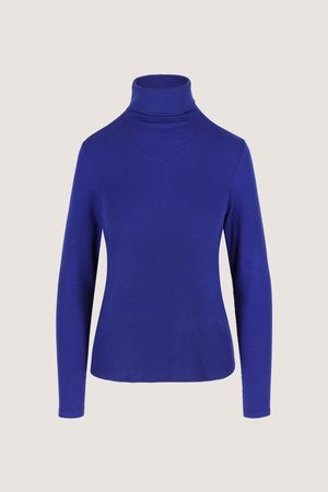 Sweatvest - Fijne geribde sous-pull met rolkraag