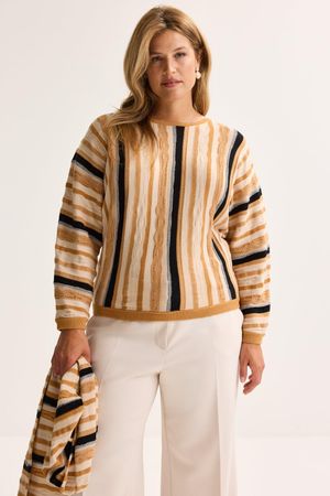 Vleermuistrui in jacquard - may
