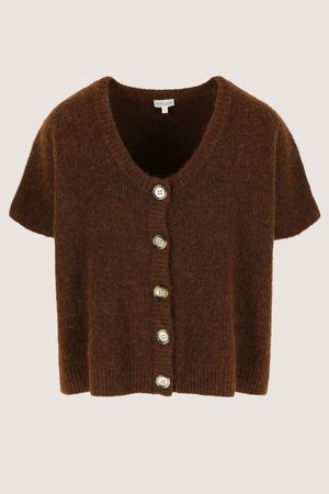 Cardigan - Gebreide cape in mohairmix