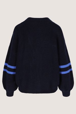 Cardigan - Varsity cardigan met V-hals