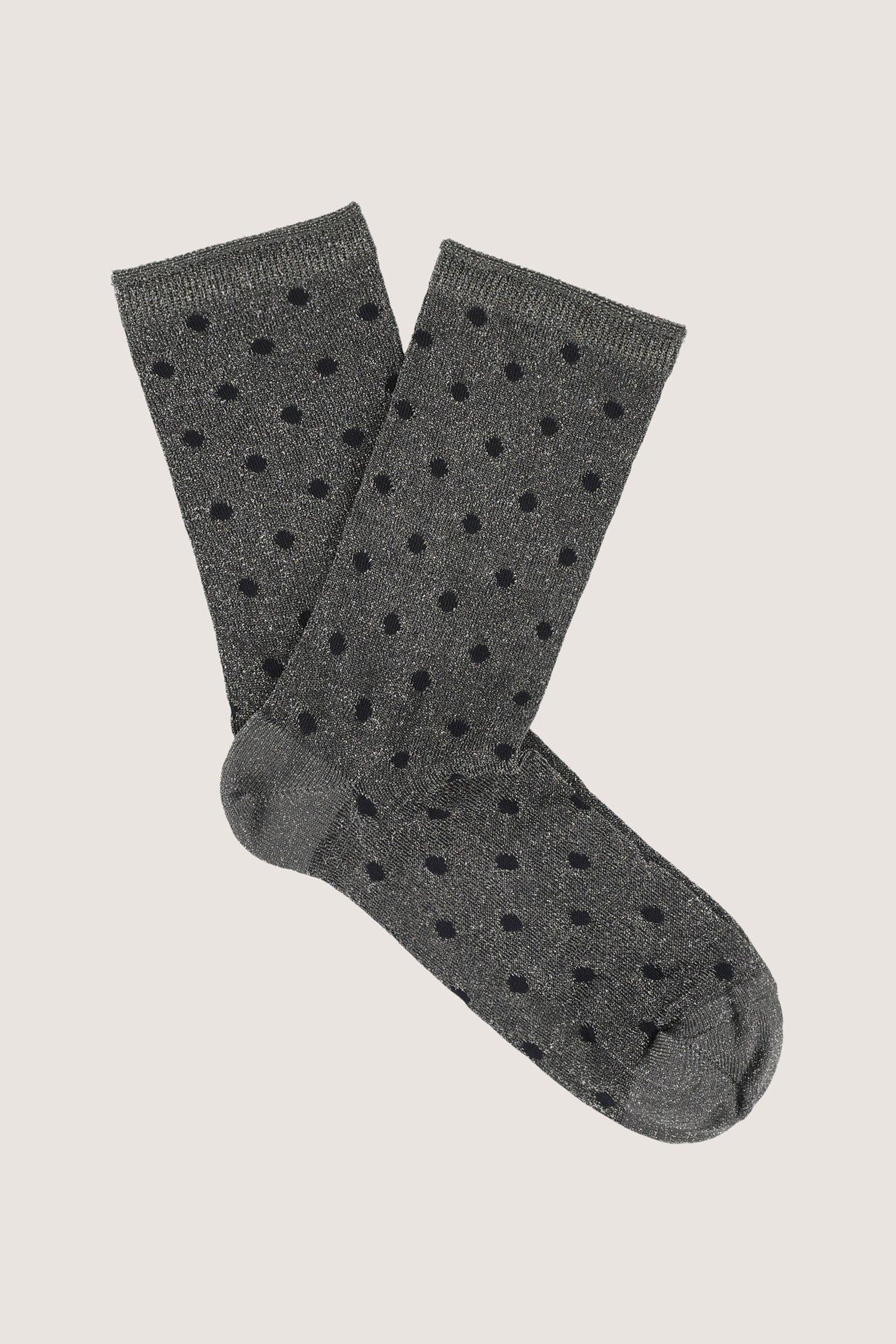 Chausettes en lurex motif plumetis - may