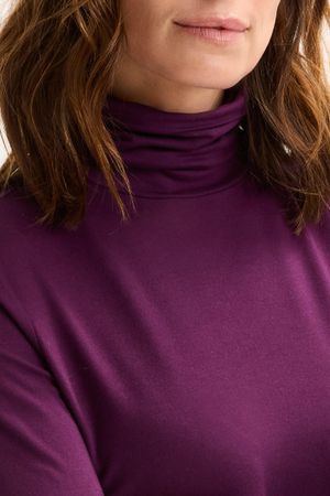 Sweatvest - Sous-pull met rolkraag in mat jersey