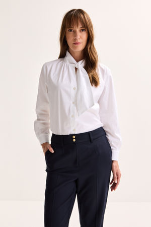 Hemden - Katoenen blouse met strik