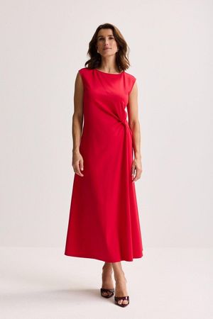 Drap&eacute;jurk in Milano-jersey