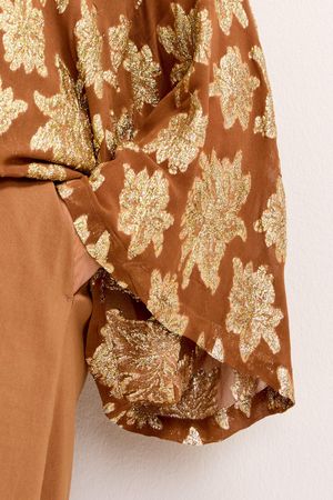 Hemden - Blouse in voile met gouddraad
