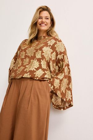 Hemden - Blouse in voile met gouddraad