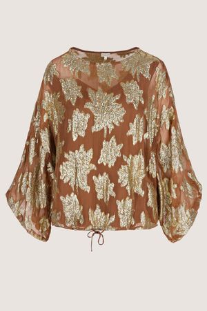 Hemden - Blouse in voile met gouddraad