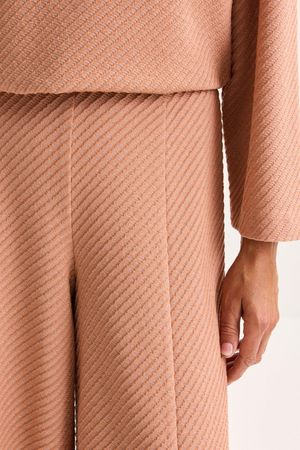 Broeken - Wijde broek in jersey jacquard