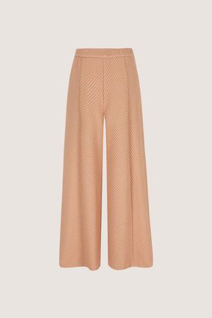 Broeken - Wijde broek in jersey jacquard