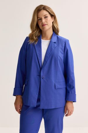 Lange blazer met stretch - may