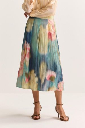 Rokken - Crinkle rok met bandplooien