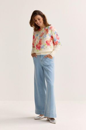 Wijde jeans in stretchdenim - may
