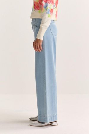 Broeken - Wijde jeans in stretchdenim
