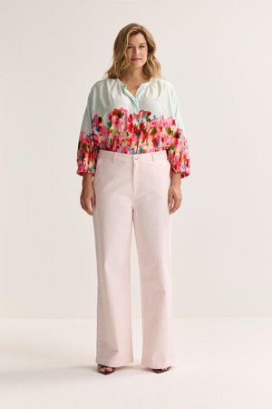 Wijde jeans met bandplooi