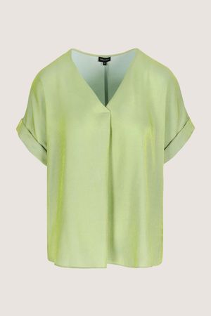 Hemden - V-halsblouse in glanzend satijn