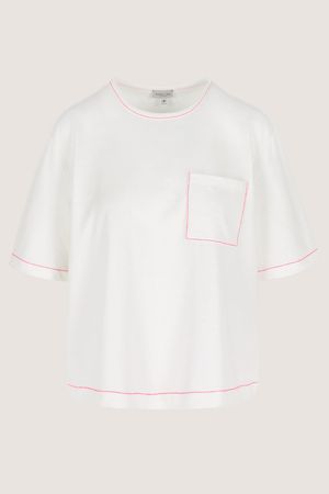 Sweatvest - T-shirt met fluo-stiksels