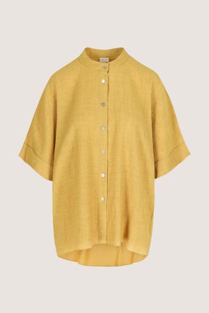 Chemises - Longue tuniek en tissu crinkle