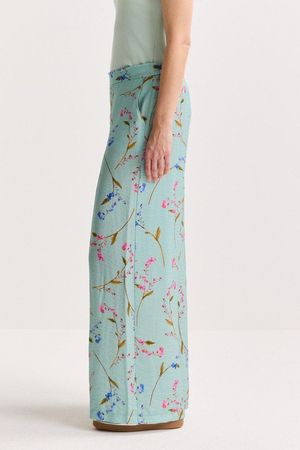 Broeken - Wijde broek met bloemen