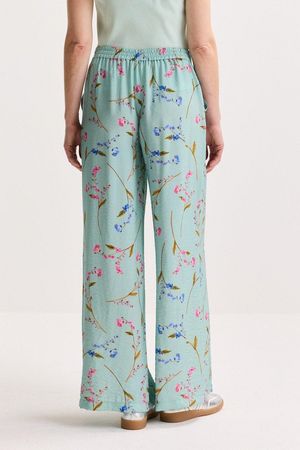 Broeken - Wijde broek met bloemen