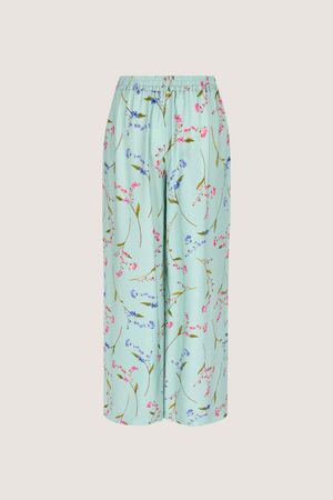 Broeken - Wijde broek met bloemen