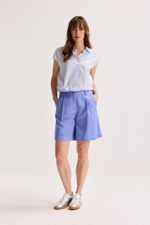 Broeken - short met bandplooien
