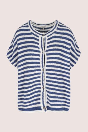 Cardigan - Mouwloze cardigan met strepen