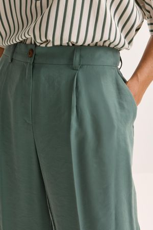 Broeken - Losse broek met bandplooien