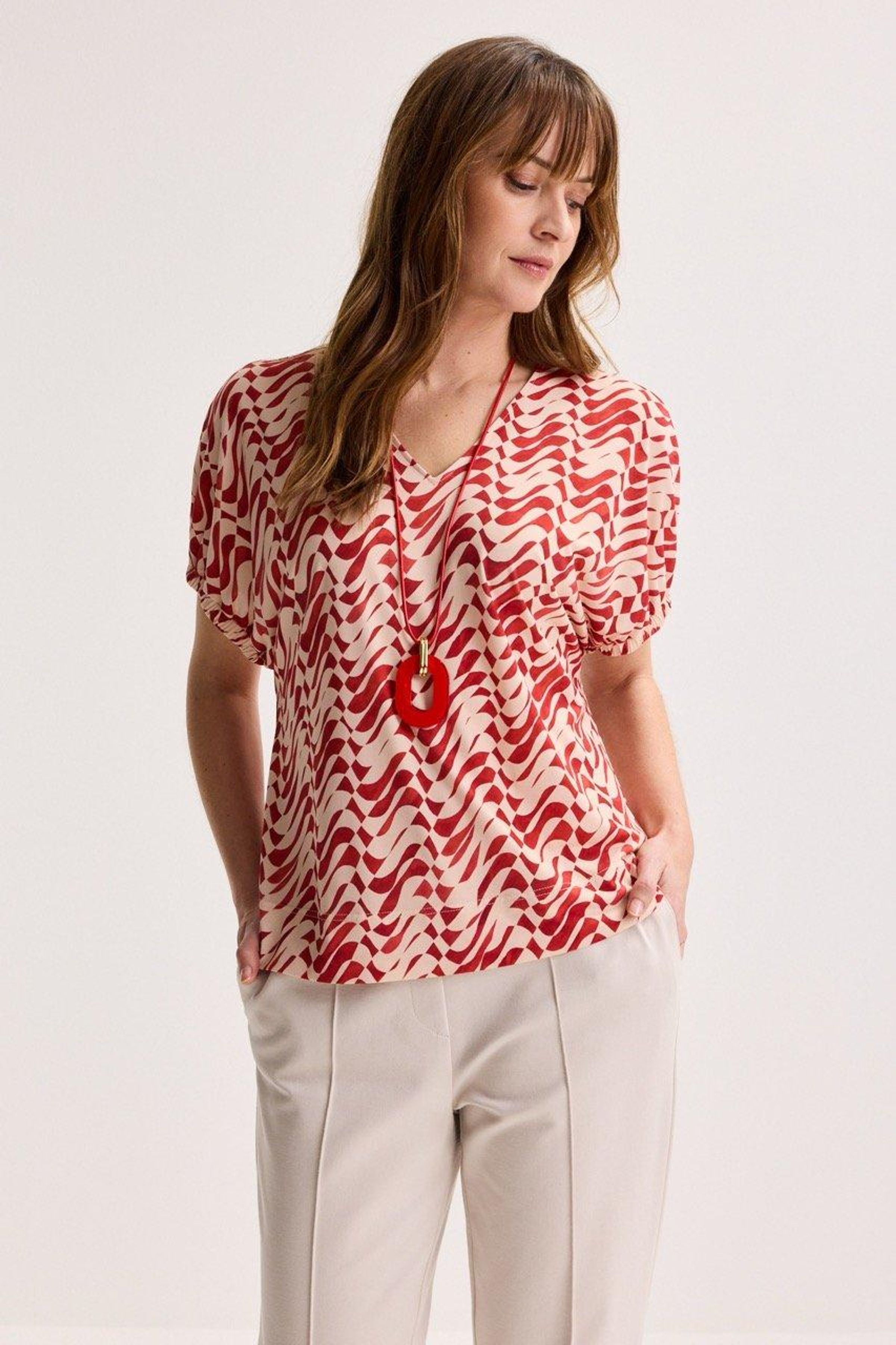 Blouse met grafische print - may