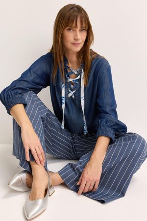 Tuniek in lyocell denim
