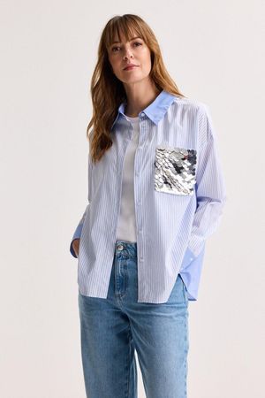 Gestreept shirt met pailletten - ame