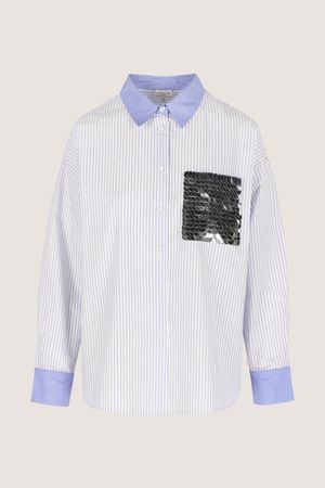 Hemden - Gestreept shirt met pailletten