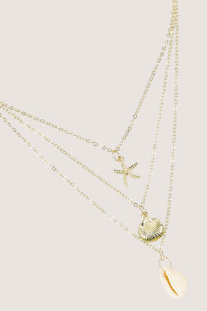 Babyspulletjes - Driedubbele ketting met bedeltjes