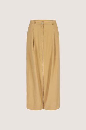 Broeken - Wjde broek met bandplooi