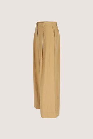 Broeken - Wjde broek met bandplooi