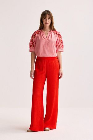 Losse broek in crinkle