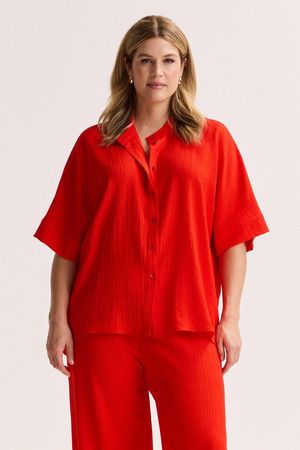 Hemden - Lange tuniek in crinkle stof