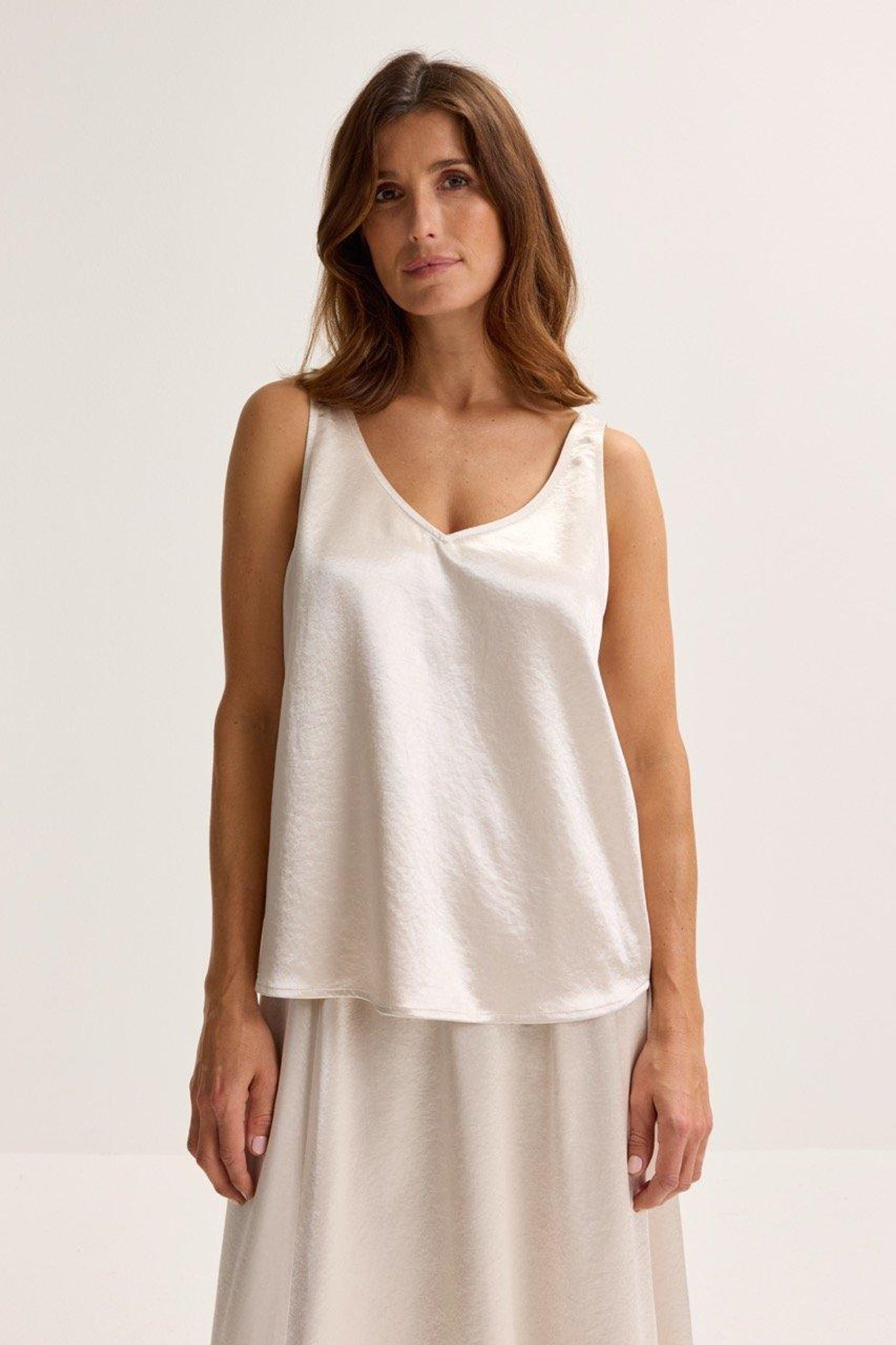 Top &eacute;vas&eacute; en satin - ame