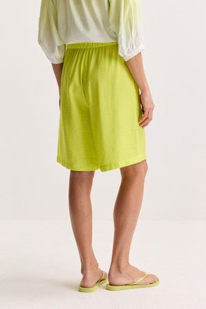 Pantalons - Short en look lin