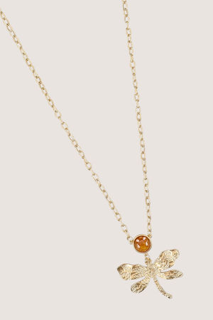 Babyspulletjes - Matte ketting met libelle
