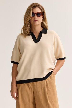 Truien - Polo in fijne rib