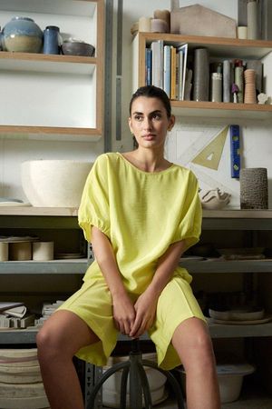 Blouse look lin oversize